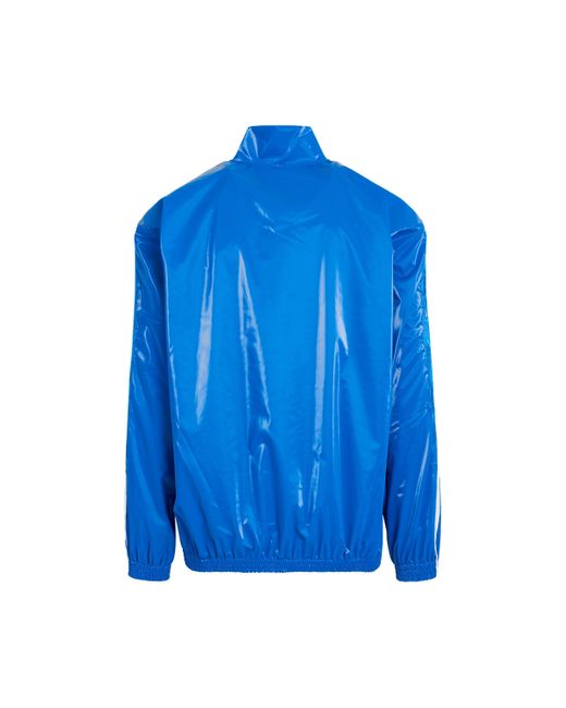 Doublet Blue Laminate Track Jacket, Long Sleeves, , 100% Polyester, Size: Medium for men