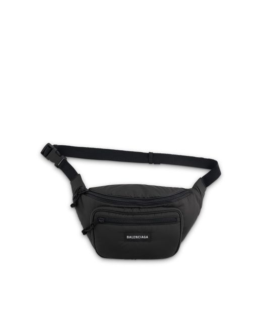 Balenciaga Black Explorer Beltpack, , 100% Nylon for men