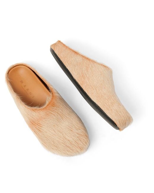 Marni Natural Fussbett Sabot Mule Sandals, 100% Rubber for men