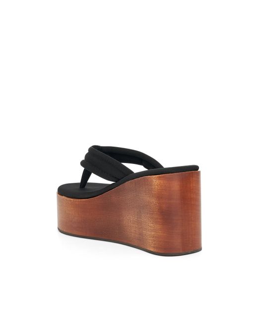 Coperni Blue Wooden Branded Wedge Sandals, /, 100% Rubber