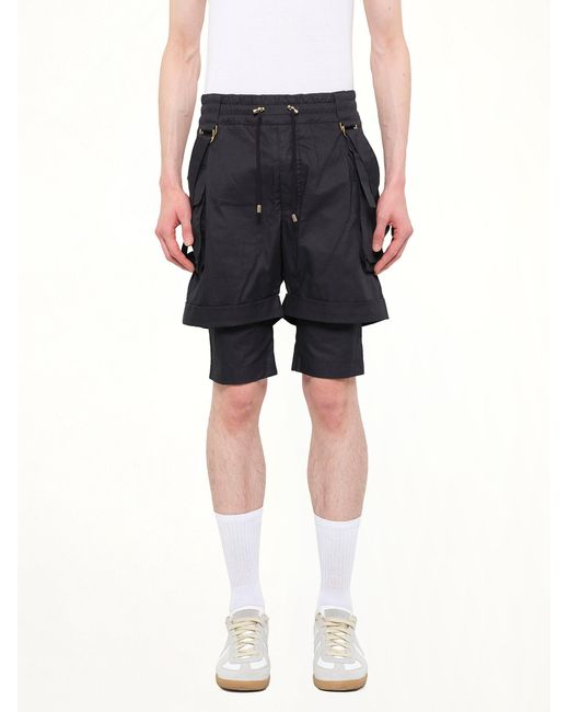 Balmain Black Shorts for men