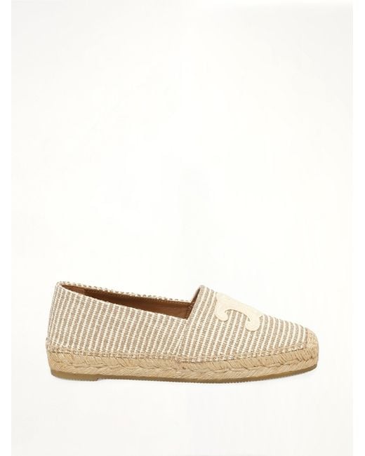 Céline Natural Triomphe Espadrille 05 With Embroidered P