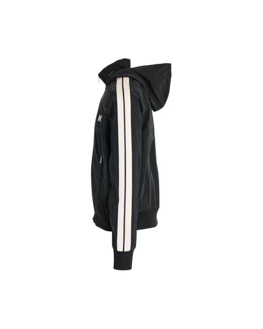 Palm Angels Black Monogram Nylon Track Jacket, /Off, 100% Polyester, Size: Large for men