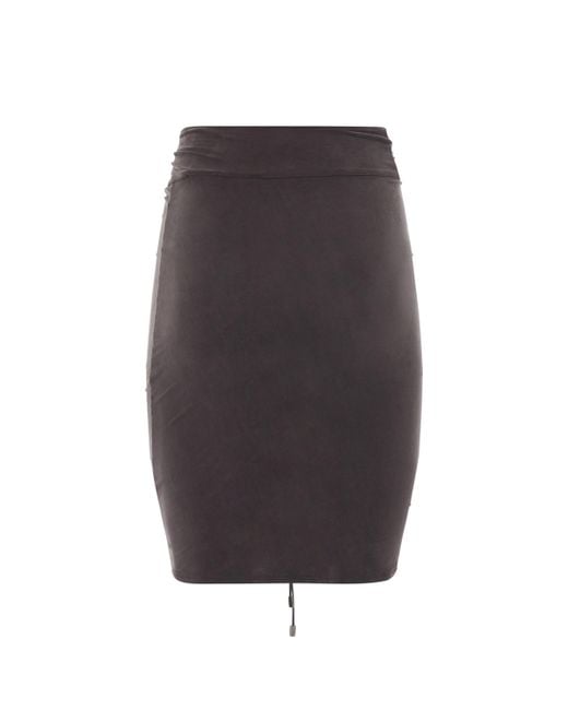 Jacquemus Gray Espelho Asymmetric Mini Skirt, , Size: Medium