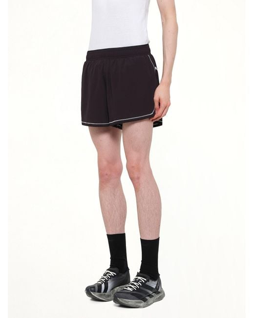 Y-3 Black Skull Graphic Run Shorts for men