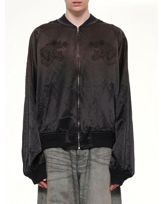 Doublet Black Threadless Air Embroidery Souvenir Jacket for men