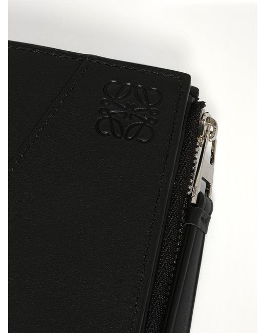 Loewe Black Puzzle Edge Slim Compact Wallet for men