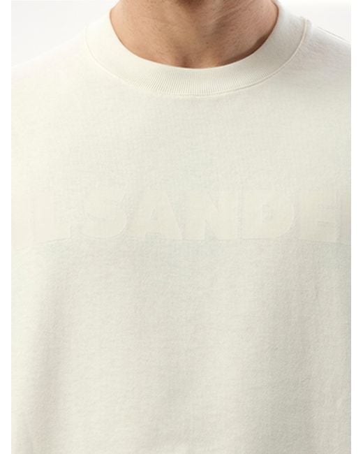 Jil Sander Natural Tonal Logo T-Shirt for men