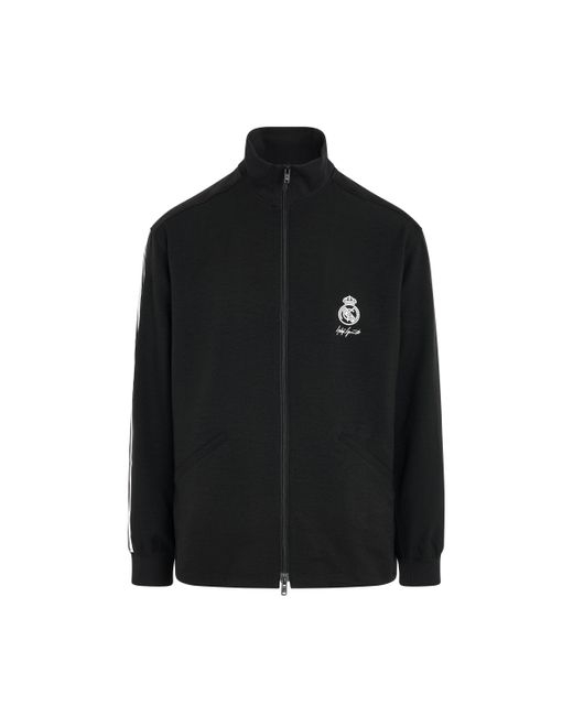 Y-3 Black X Real Madrid Track Jacket, Long Sleeves, , 100% Recyclable Polyester, Size: Large for men
