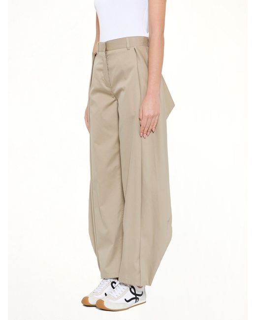 Loewe Natural Cotton Silk Garbadine Trousers Af