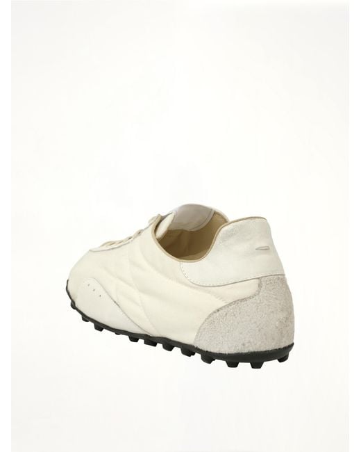 Maison Margiela White Sprinters Low Top Sneakers, 100% Cotton