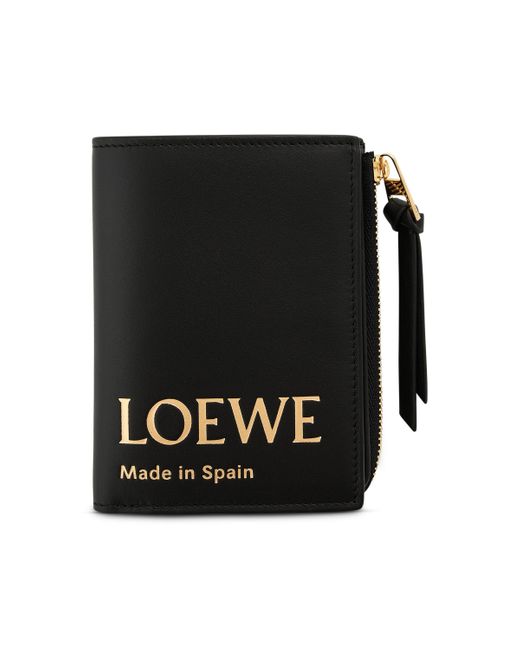 Loewe Black Embossed Slim Zip Wallet, , 100% Shiny Nappa Calf