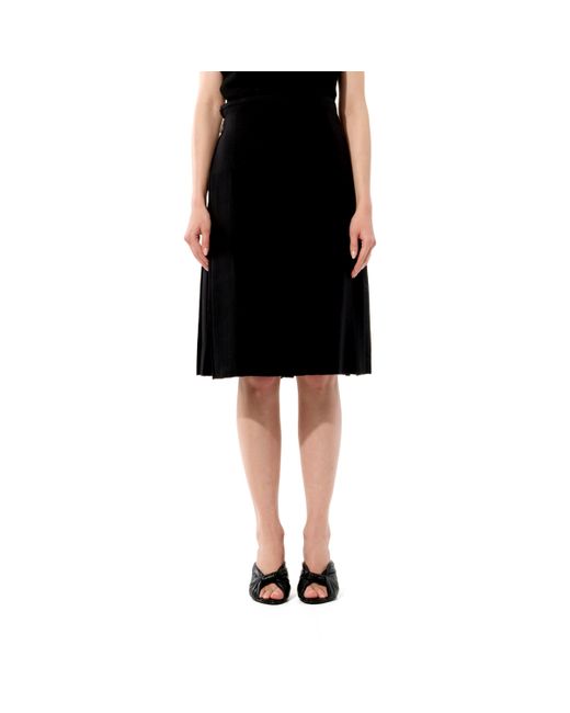 Balenciaga Black Logo Kilt Skirt