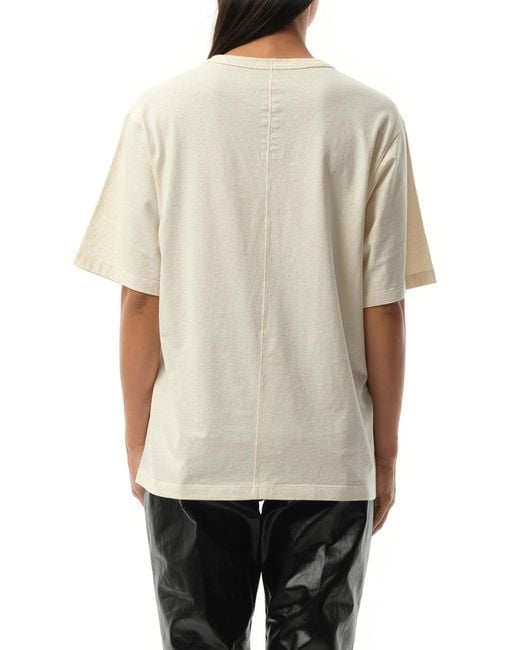 Rick Owens Natural Brad T-Shirt, Short Sleeves, 100% Cotton