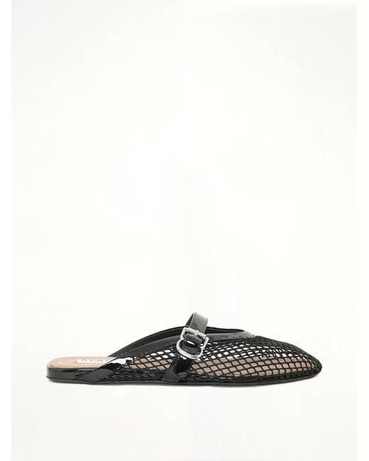 Alaïa Black Fishnet Flat Mules