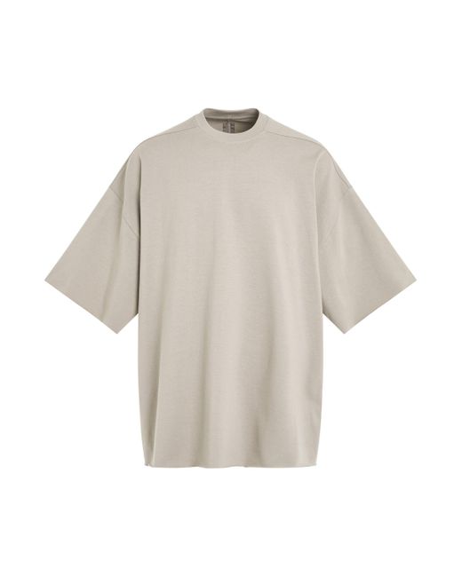 Rick Owens Natural Heavy Jersey Tommy T-Shirt, Round Neck, , 100% Cotton for men