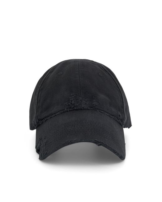 Balenciaga Black 'Hat Dog Bite Cap, Washed/, 100% Cotton, Size: Small for men