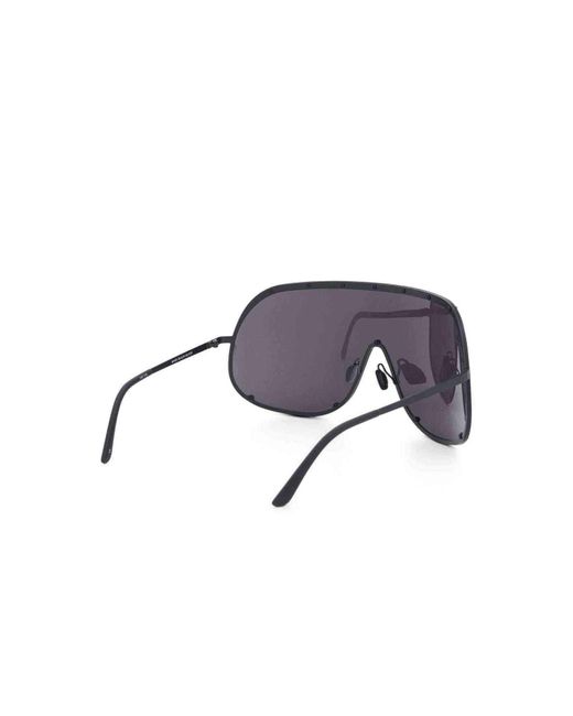Rick Owens Gray Oversized Shield Sunglasses