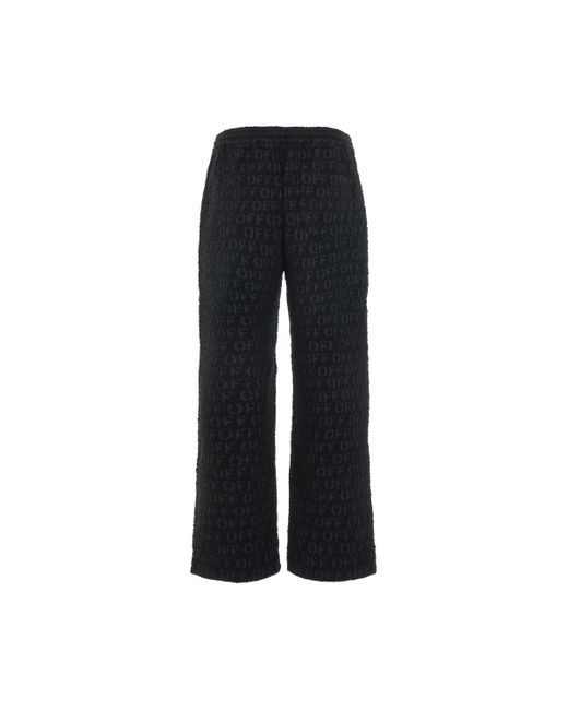 Off-White c/o Virgil Abloh Black Off- Bouclé Casual Pants, , 100% Polyester, Size: Medium for men