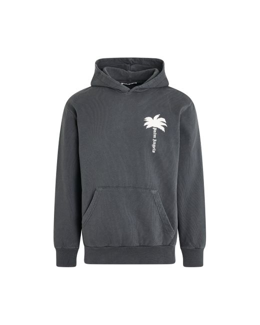 Palm Angels Gray 'The Palm Gd Hoodie, Long Sleeves, Dark, 100% Cotton, Size: Small for men