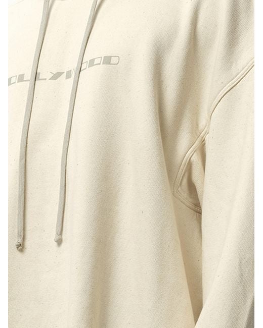 Rick Owens Natural Hollywood Peter Hoodie, 100% Cotton, Size: Small for men