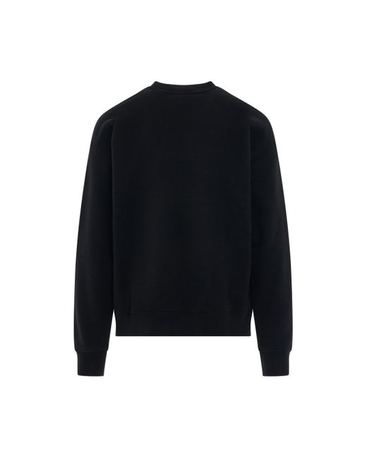 Off-White c/o Virgil Abloh Black Off- Off Stamp Skate Fit Sweatshirt, Long Sleeves, , 100% Cotton, Size: Medium for men