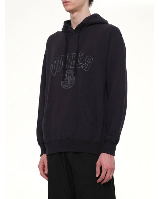 vowels Blue Faded Collegiate Hoodie for men