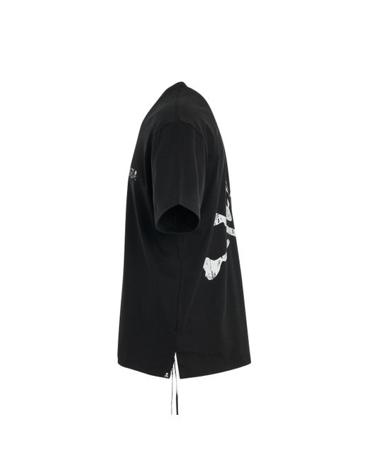 Mastermind Japan Black 'Reflective Skull Logo Regular T-Shirt, Short Sleeves, , 100% Cotton, Size: Small for men