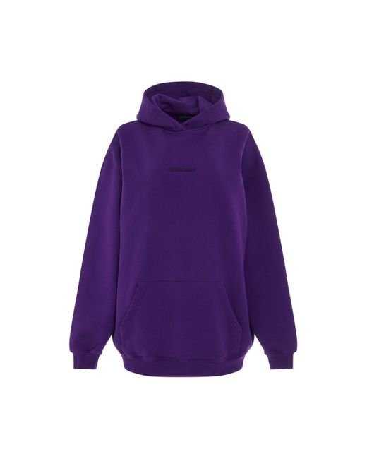 Balenciaga Purple 'Medium Fit Hoodie, Long Sleeves, Deep/, 100% Cotton, Size: Small