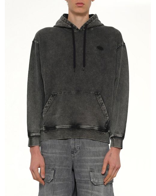 DIESEL Gray S-Boxt-Hood-Den Hoodie for men