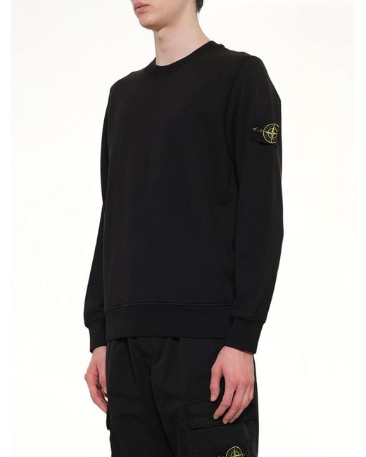 Stone Island Black 6100060 Organic Cotton Sweatshirt for men