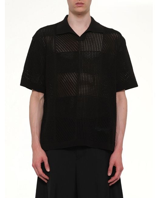 Wooyoungmi Black Knitted Shirt for men
