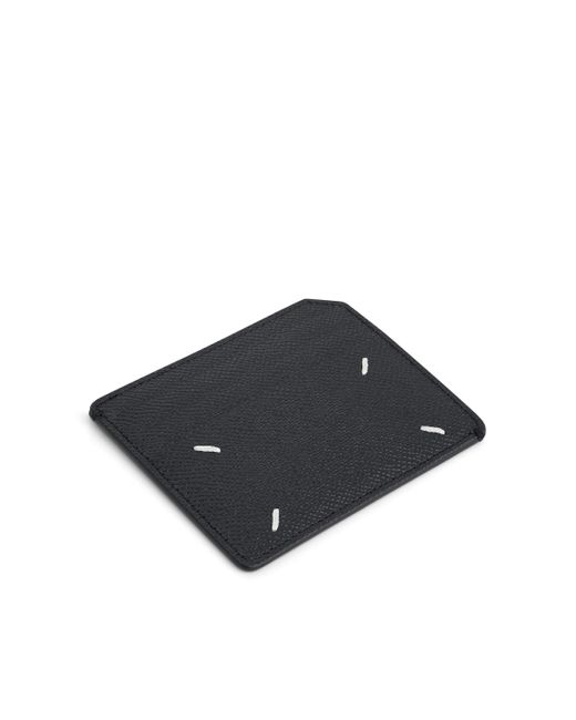 Maison Margiela Black Four Stitches Leather Card Holder, , 100% Leather for men