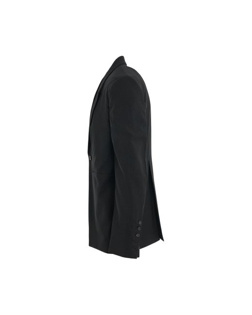 Rick Owens Black Fogpocket Soft Blazer, Long Sleeves, , 100% Cotton for men