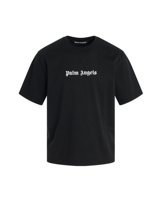 Palm Angels Black 'Logo Slim T-Shirt, Short Sleeves, /, 100% Cotton, Size: Small for men
