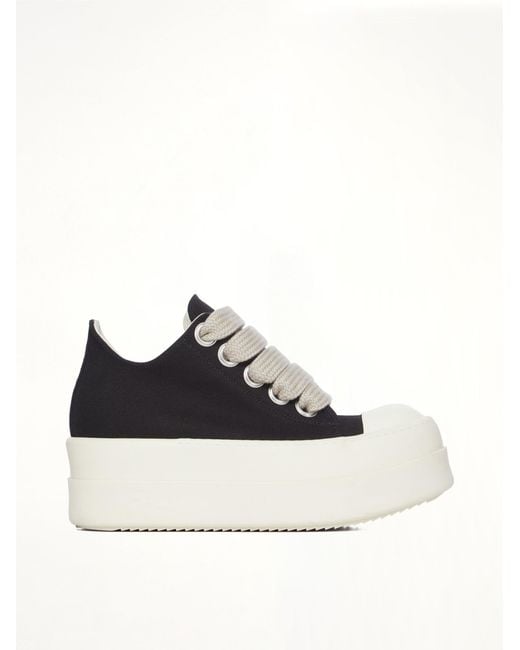Rick Owens Black Mega Bumper Jumbolace Low Sneaks for men