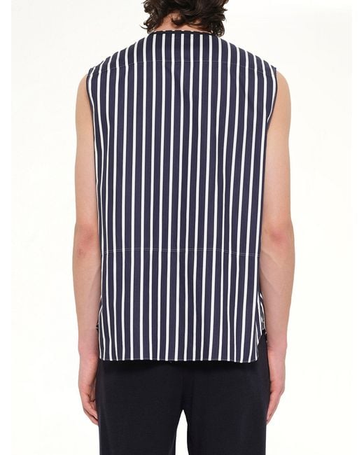 Lanvin Blue Ribbon V Neck for men