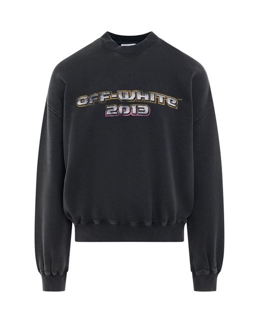 Off-White c/o Virgil Abloh Black Digit Bacchus Oversize Sweatshirt, Long Sleeves, 100% Cotton, Size: Small for men