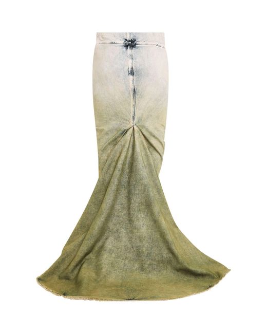 Rick Owens Green Moncler X Al Skirts, 100% Cotton