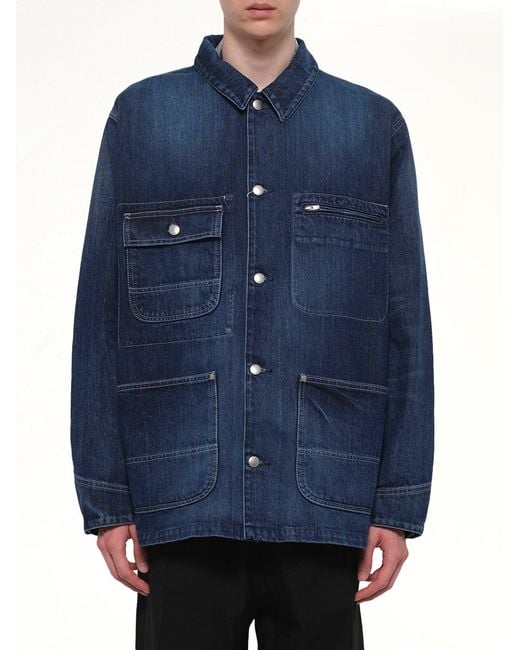vowels Blue Chore Jacket for men
