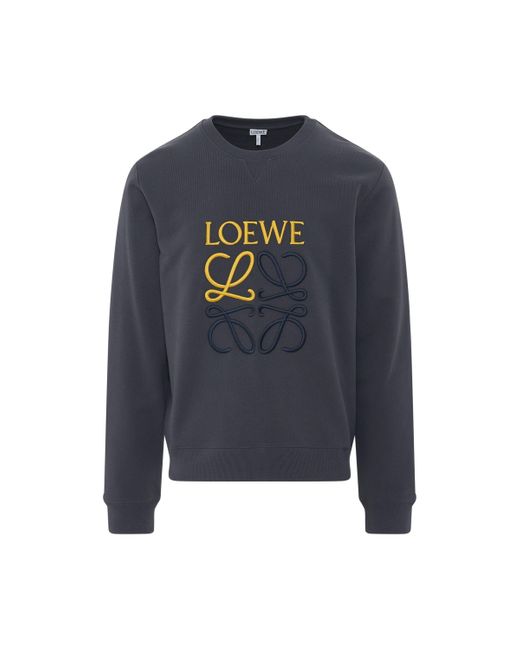 Loewe Anagram Sweatshirt In Onyx Blue for men
