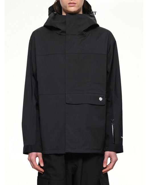 vowels Black Shell Jacket for men
