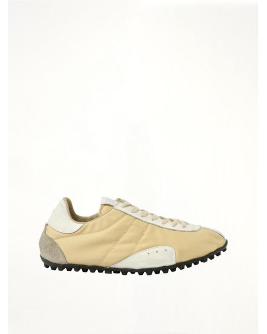 Maison Margiela White Sprinters Low Top Sneakers, 100% Cotton