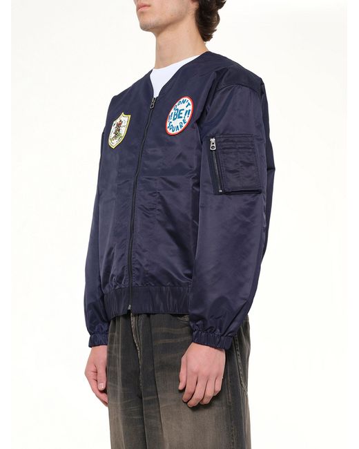 KENZO Blue Badges Collarless Bomber for men