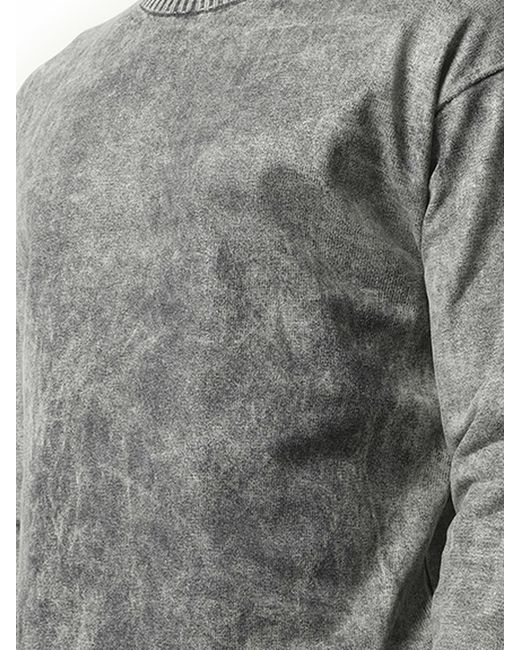 DIESEL Gray Marble Effect Sweater, 100% Cotton, Size: Medium for men