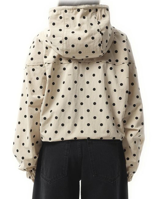 Jacquemus Brown Le Blouson Bateau Dots Logo, Long Sleeves, 100% Polyester