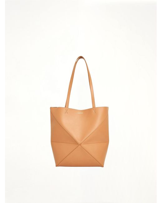Loewe White Medium Puzzle Fold Tote Bag