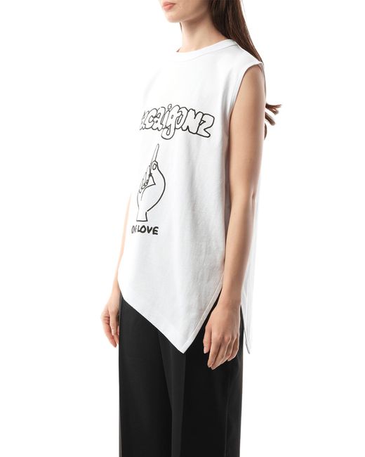 Sacai White Gonz Print T-Shirt, 100% Cotton