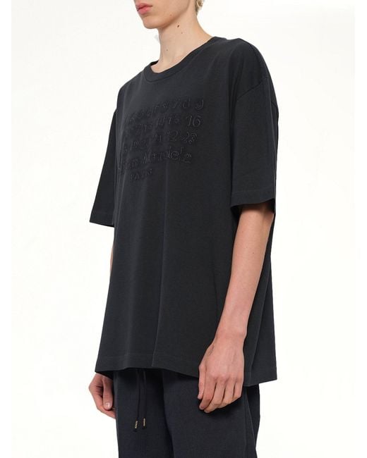 Maison Margiela Black Memory Of Logo T-Shirt for men