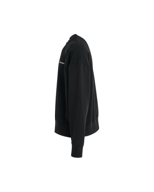 Palm Angels Black Back Logo Crewneck Sweater, Long Sleeves, /Off, 100% Cotton for men